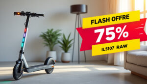découvrez l'offre éclair de cdiscount qui fait réduire le prix de cette trottinette électrique. ne manquez pas cette occasion exceptionnelle d'acquérir un moyen de transport moderne et pratique à un tarif imbattable !