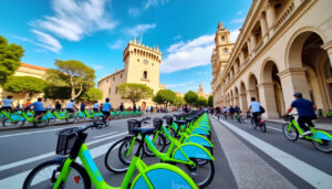 découvrez nîmes, la ville qui facilite vos déplacements avec l'arrivée de 250 vélos électriques en libre service. profitez d'une nouvelle manière de visiter la ville tout en respectant l'environnement. pratique, écologique et accessible à tous, empruntez un vélo et explorez les trésors de nîmes à votre rythme !