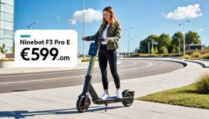 profitez d'une offre imbattable sur la trottinette électrique ninebot f3 pro e à seulement 599 €, le prix le plus bas jamais proposé. ne manquez pas cette occasion de rouler avec style et confort !