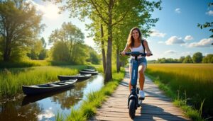 partez à la découverte du marais poitevin lors d'une aventure unique en trottinette électrique ! explorez paysages naturels, villages pittoresques et faune sauvage en toute liberté.